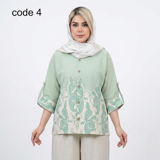 خرید شومیز مدل لینن نگین دار روشا علیدسا