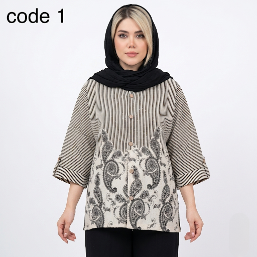 خرید شومیز مدل لینن نگین دار روشا علیدسا