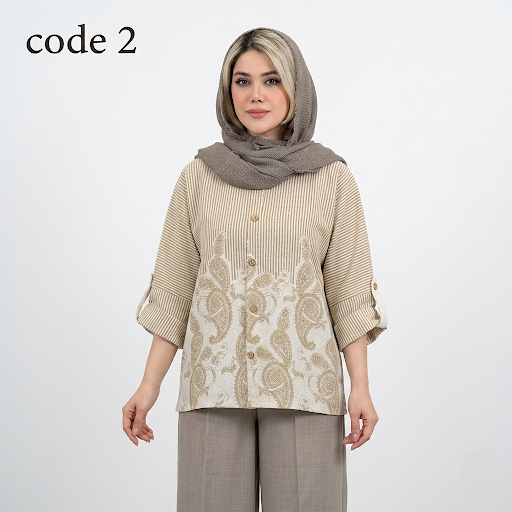 خرید شومیز مدل لینن نگین دار روشا علیدسا