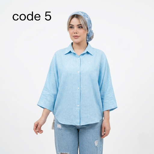 خرید شومیز کیمونو لینن مدل فرزانه علیدسا