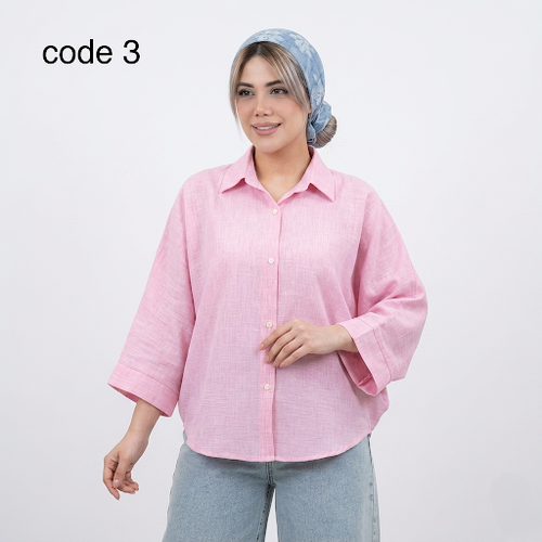 خرید شومیز کیمونو لینن مدل فرزانه علیدسا