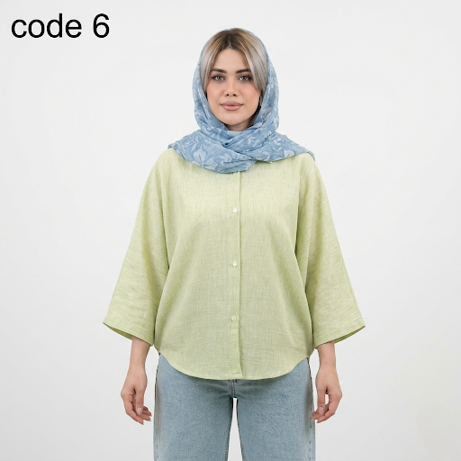 خرید شومیز کیمونو لینن مدل فرزانه علیدسا