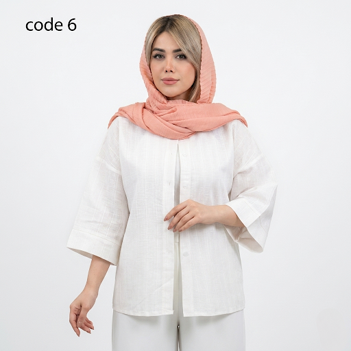 خرید شومیز راه راه لینن مدل آلما علیدسا