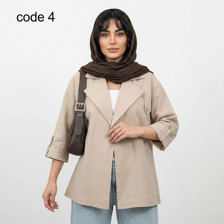 خرید کت لینن مدل یلدا علیدسا