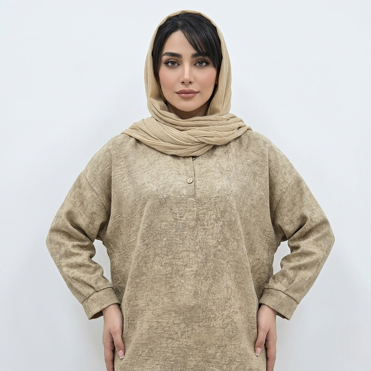 خرید شومیز دو دکمه آبرنگی مدل آدل علیدسا