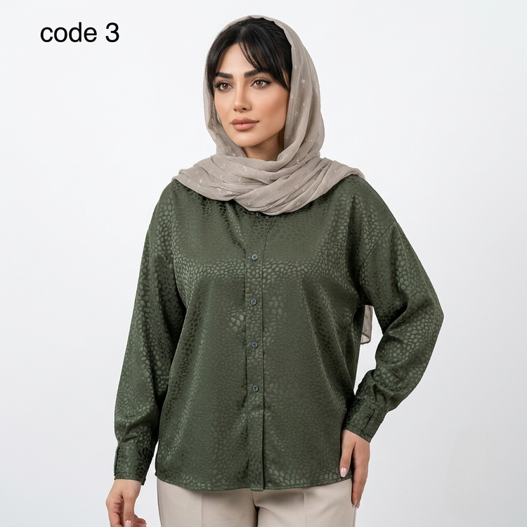 خرید شومیز ساتن سنگی مدل یارین علیدسا