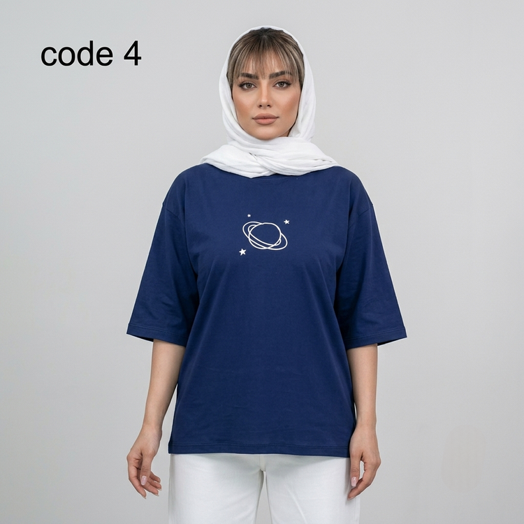 خرید تیشرت پنبه دو نخ مدل کهکشان علیدسا