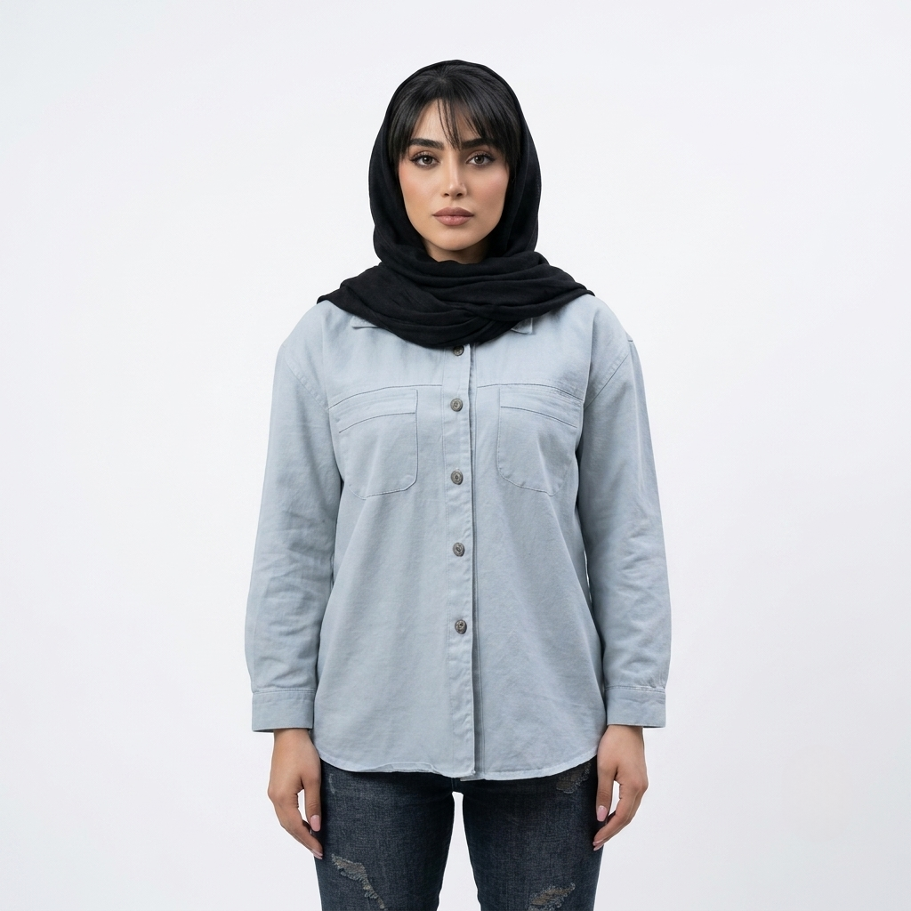 خرید مانتو کتان دوجیب مدل زارا علیدسا