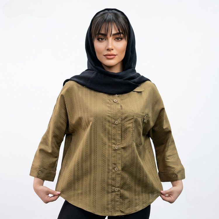خرید مانتو کوک دوزی تک جیب مراکشی مدل لاکس علیدسا