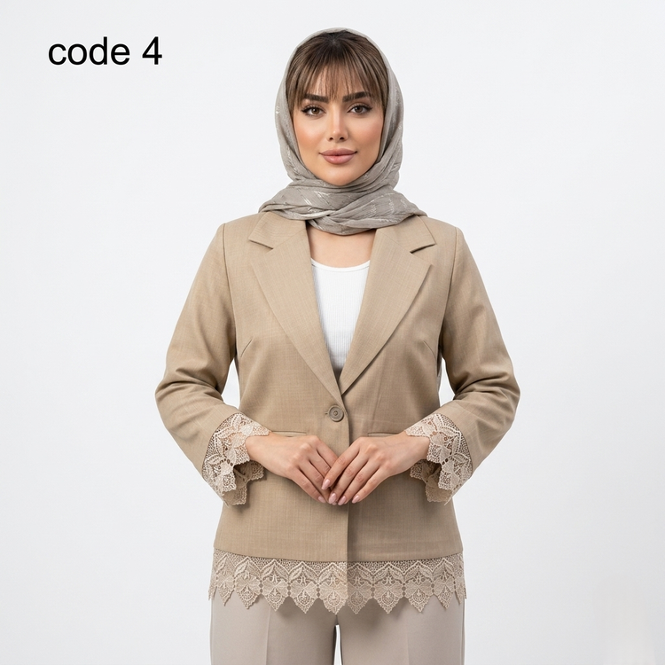 کت مزونی بزیاق با خرجکار دانتل مدل دریسا علیدسا