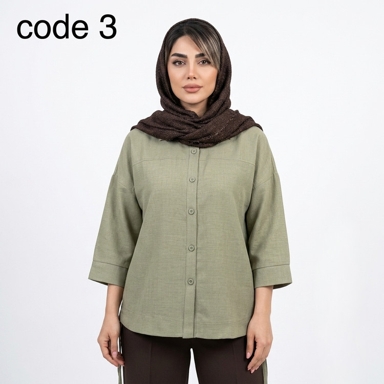 شومیز زنانه صوفیا کجراه مدل کلارا علیدسا با رنگبندی متنوع و سایز فری