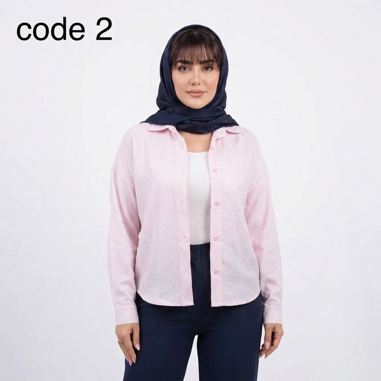شومیز سیلک نگیندار مدل گوهردخت علیدسا با طراحی شیک و جنس پری سیلک