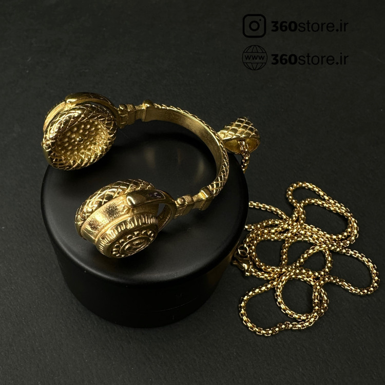 تصویر گردنبند طرح استیل طلایی علیدسا با طراحی شیک و کیفیت عالی مناسب برای هدیه