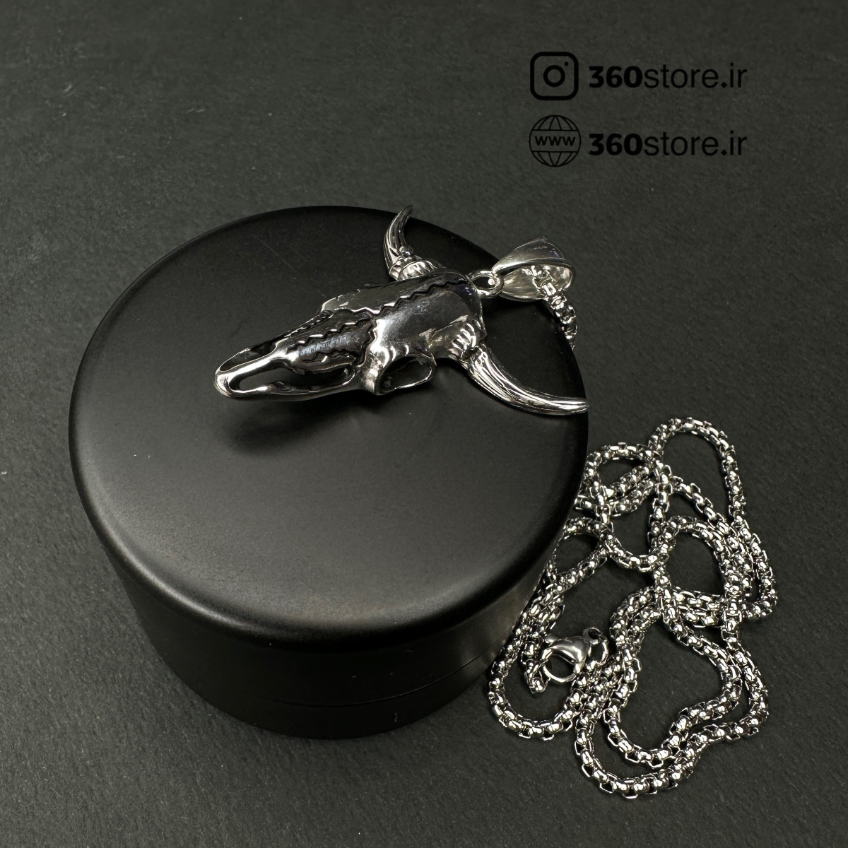 تصویر گردنبند طرح دار شیک زنانه استیل با رنگ طلایی مناسب برای هدیه