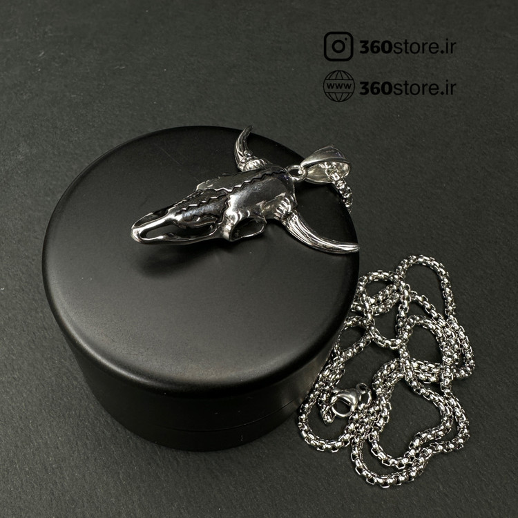تصویر گردنبند طرح دار شیک زنانه استیل با رنگ طلایی مناسب برای هدیه