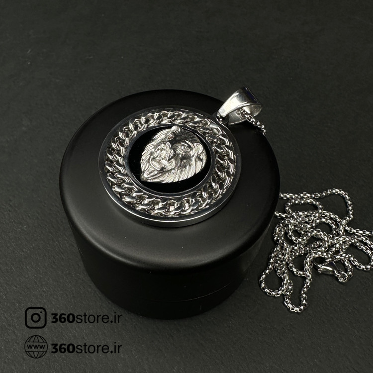 تصویر گردنبند طرح دار زیبا با رنگ طلایی و جنس استیل با کیفیت بالا مناسب برای هدیه