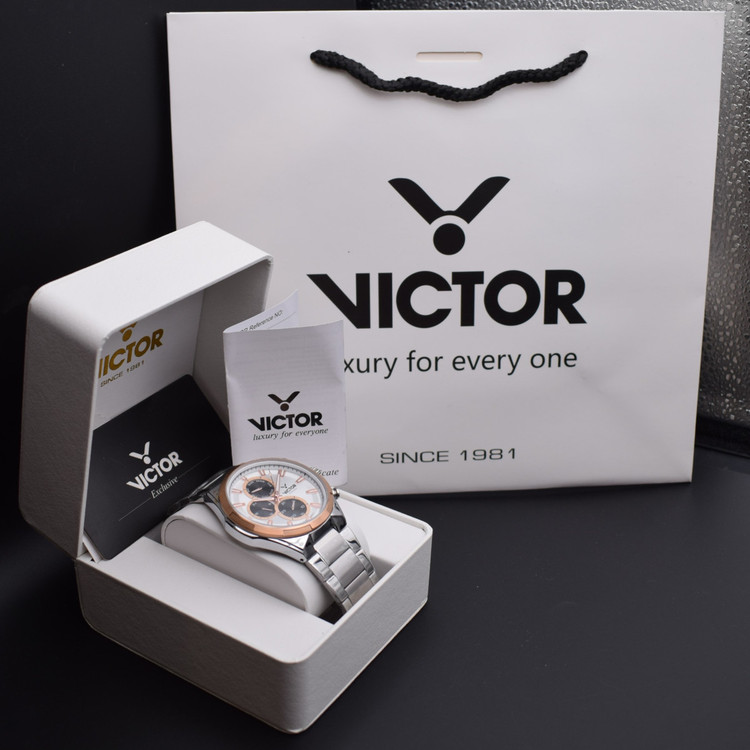 تصویر 2 - victor فول استیل مدل v5835-04 سه موتور کد (8858) نقره ای قاب طلایی
