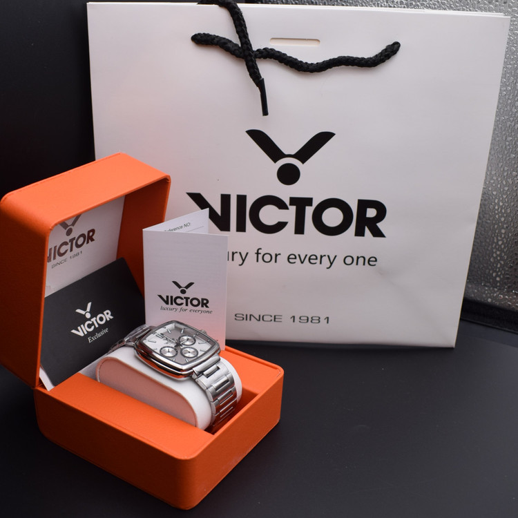 تصویر 5 - victor فول استیل مدل v5841-05 سه موتور کد (8849) نقره ای عقربه مشکی