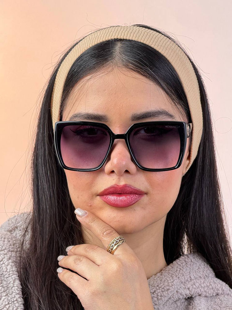 عینک آفتابی زنانه آیرا لوکس علیدسا با فریم گربادی مشکی براق و عدسی UV400، مناسب برای استایل روزمره و هدیه