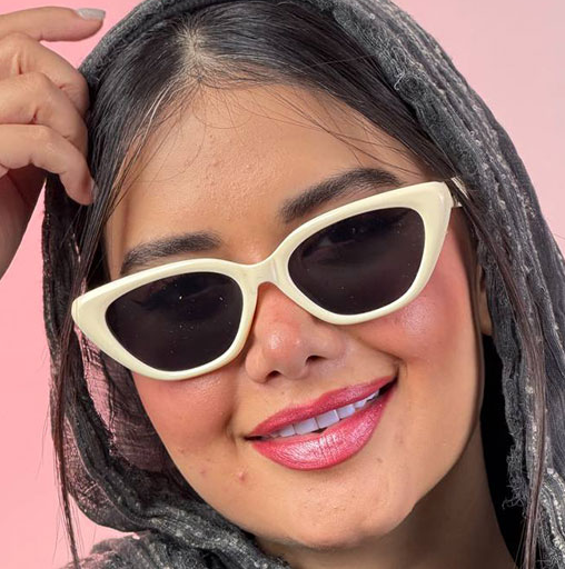 عینک آفتابی زنانه نیلوفر آبی علیدسا با فریم گربهای و عدسی UV400، مناسب برای استایل روزمره و هدیه